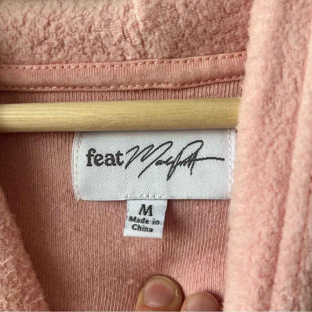 Feat Pink & White Ombre Women's Collab Hoodie size Medium - Picture 3 of 11